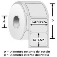 Rotolo Etichette rettangolari 100 x 72